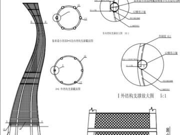 雕塑结构图图纸